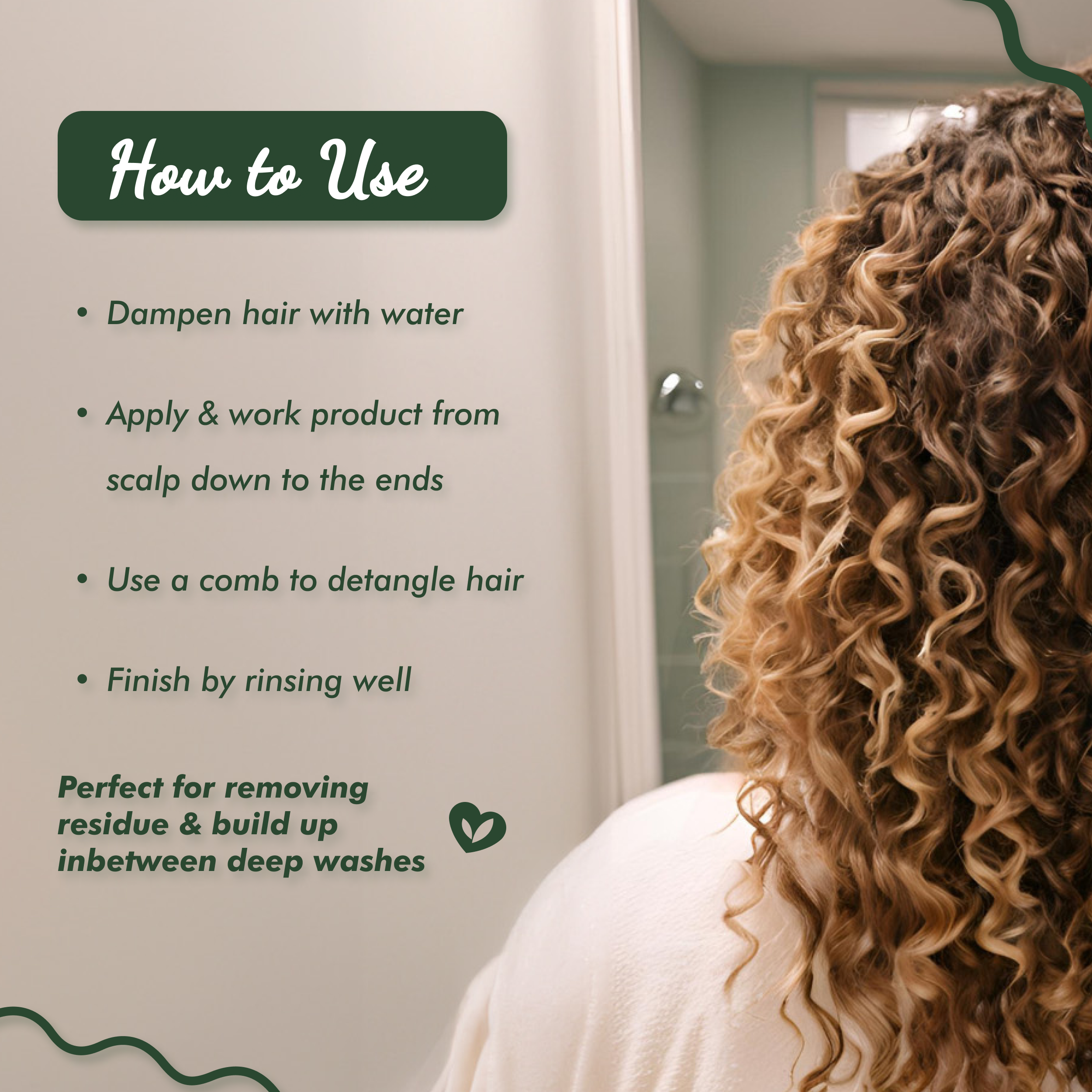 Co-Wash usage instructions